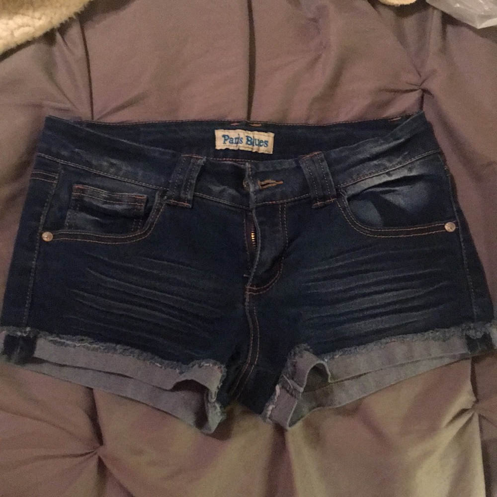 stretchy denim shorts